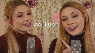 ASMR Twin Schlurping Your Ears / Mouth Sounds on the RODE