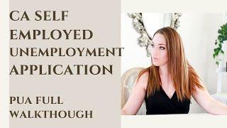 Pandemic Unemployment How to File CA Self Employed Unemployment Step By Step | EDD PUA Application