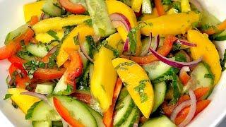 MANGO SALAD | CUCUMBER MANGO SALAD | HEALTHY SALAD| LATIFAHCOOKS