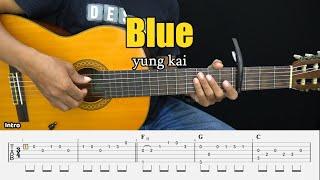 Blue - yung kai - Fingerstyle Guitar Tutorial + TAB & Lyrics