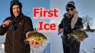 Sketchy Early Ice Fishing for Panfish ft Nicole Stone Outdoors