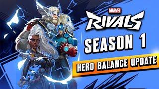 ALL Hero Balance Changes UPDATE 1.0! | Marvel Rivals Season 1 Patch Notes