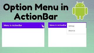 Option Menu in ActionBar | TechViewHub | Android Studio