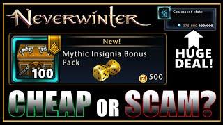 Cheap Mythic Insignias or Scam!? (drop rates, 100 opened) Mythic Insignia Bonus Pack - Neverwinter