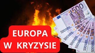 Europejski kryzys gospodarczy, spadki euro, recesja, bezrobocie, inflacja i perspektywy ekonomiczne