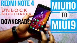 Redmi Note 4 Bootloader Unlock & Downgrade From MIUI 10 stable to MIUI 9 stable Fastboot Method