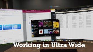 Looking at a Real Work Setup Using Vision Pro Ultra Wide Display