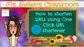 How to shorten URLs using One Click URL Shortener | Clang Bellen