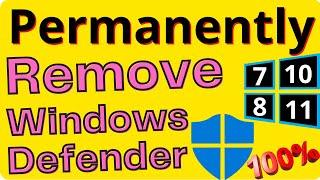 Remove or Uninstall Windows Defender Permanently Windows 11 | Disable Windows Defender in Windows 10