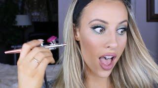 Trying airbrush makeup for the first time! And Instagram GIVEAWAY!