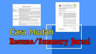 MEMBUAT RESUME/SUMMARY JURNAL DENGAN MUDAH