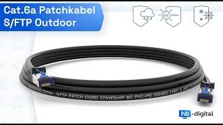 Patchkabel CAT 6A Outdoor Netzwerkkabel Außenbereich S/FTP LAN-Kabel 7,5m - 60m 5396