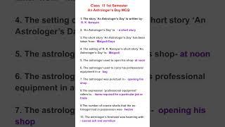 An Astrologer's Day by R.K Narayan MCQ || Class 11 English An Astrologer's Day MCQ |#english #shorts