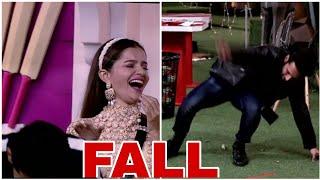 Bigg Boss 14 Weekend Ka Vaar:Rahul Vaidya falls down while kicking a ball to nominate Abhinav Shukla