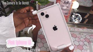 Pink Iphone 13 Unboxing | Setup + Cinematic Camera Review