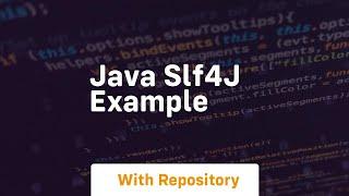 java slf4j example