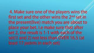 table tennis sure betting strategy 1 over 16 5