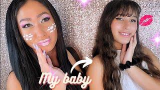 My 13 yr old daughter does my makeup | Queen Vii