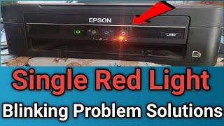 Epson L380,L360, L210,L220, L800 SINGLE RED LIGHT BLINKING PROBLEM SLOUTION || paper jaam|| IN HINDI