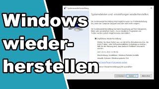 Wiederherstellungspunkt setzen & Windows wiederherstellen - Anleitung