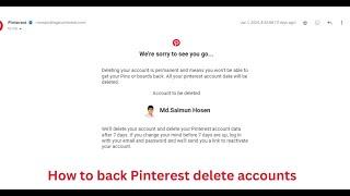 How to back Pinterest delete account | Last security check to delete your account