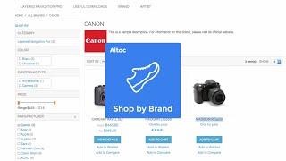 Magento shop by brand extension