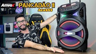 Caixa de som AMPLIFICADA AMVOX PANCADÃO II ACA855: Ótimo custo benefício! (Unboxing Análise)