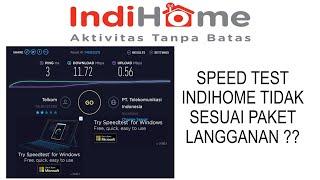 SPEED TEST INDIHOME TIDAK SESUAI PAKET LANGGANAN ???