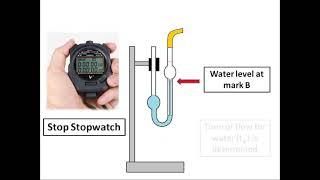 Viscosity coefficient measurement with Ostwald's viscometer - Animated Practical Instruction