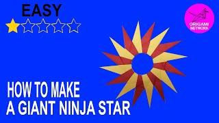 How to make a Giant 16 point Ninja Star \\Origami Network 折り紙