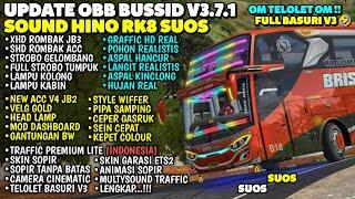 LATEST OBB BUSSID UPDATE V3.7.1 SOUND HINO RK8 | GRAFFIC HD | Full Rombak⁉️-Bus Simulator Indonesia