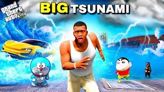 GTA 5 : The End of Los Santos! Shinchan & Franklin & Doraemon Surviving in Biggest Tsunami  Tamil