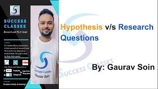 Hypothesis v/s Research Questions (Simplified) | PhD | M.Phil. | NET-JRF