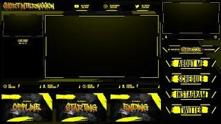 Graffiti Themed Twitch *Stream Overlay* Template | PSD Download