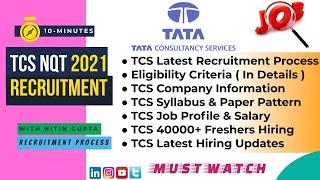 TCS NQT 2021 - TCS Recruitment 2020 for Freshers | TCS Nextstep Registration | TCS Selection Process