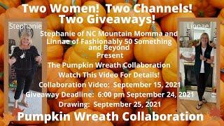 Giveaway/Collaboration/Challenge/NC Mountain Momma and Fashionably 50 Something and Beyond/Sept 2021