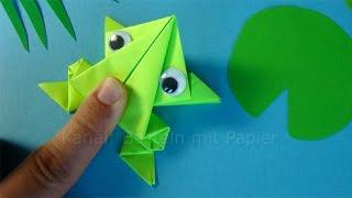 Origami jumping frog: How to make a paper frog that jumps high and far  Easy tutorial