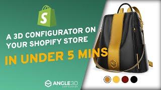 Shopify 3D Product Customization: Create a 3D configurator in under 5 mins with Angle 3D