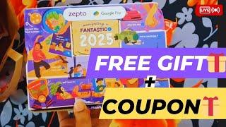 How to get zepto New Year gift+coupon from zepto| minimum order |mystery box unboxing