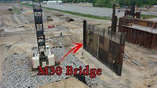 M30 Bridge Update! Edenville - Tobacco River Earthen Embankment wrapping up! Drone - Dam Collapse