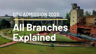 Delhi Technological University (DTU) | Admission 2020 |All Branches Explained| Cut offs | Placements