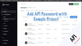 Add API Passport Laravel 10 in App Sample Project