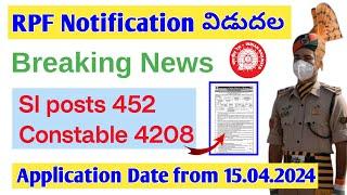 RPF Notification విడుదల || RPF SI || RPF CONSTABLE || Telugu Railways