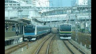 上野東京ライン Japan Trains: Ueno-Tokyo line - Driver's Cab View