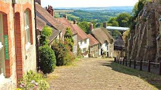 A Walk Down Gold Hill, Shaftesbury, English Countryside 4K