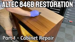 Altec Valencia 846B Restoration Part 1 - Cabinet Repair & Refinishing w/ New Veneer & Danish Oil