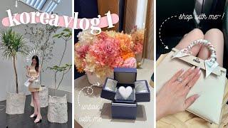 KOREA VLOG #1 | Chaumet & Thom Browne unboxing, visiting Jentle Salon, laser skincare, Hermes cafe!