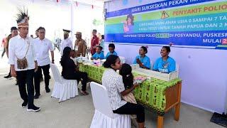 Presiden Jokowi dan Ibu Iriana Tinjau Kegiatan Vaksin PIN Polio, Jayapura, 23 Juli 2024