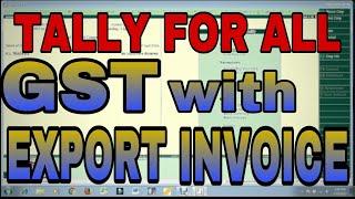 GST with EXEMPT/TAXABLE/LUT/BOND EXPORT INVOICE in TALLY.ERP9