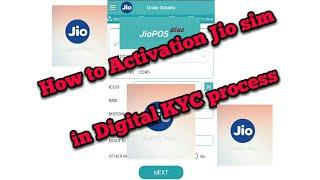 || How to Activation Digital KYC Jio sim Activation || @ Jio Pos plus